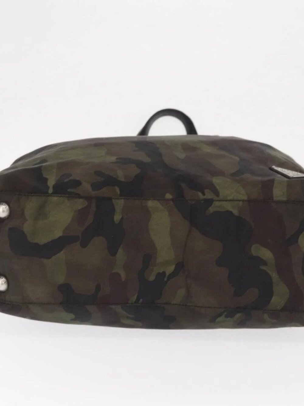 PRADA Camouflage Tote Bag Nylon Khaki Auth gh1628 - Picture 7 of 16